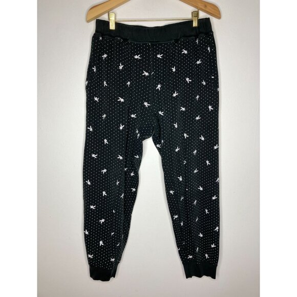 Supreme x Playboy Allover Waffle Knit Style Black Sweatpants